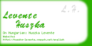 levente huszka business card